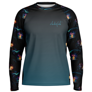 Chokefish™ Long Sleeve Every Day All Weather Trees&Boats Shirt Men's-020-2